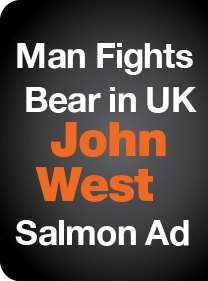 Man Fights Bear in UK John West Salmon Ad